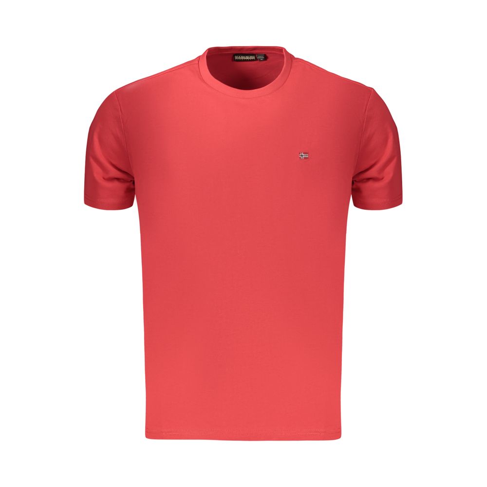 T-Shirt Napapijri Rouge en Coton pour Homme