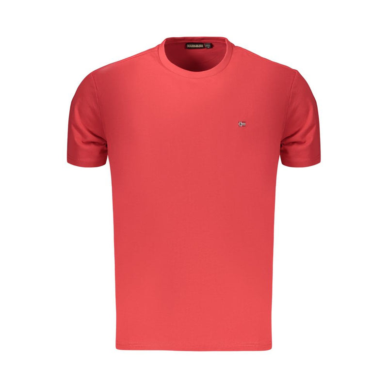 Napapijri Red Cotton Men's T-Shirt - Stylish Casual Wear