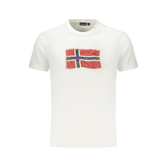 Napapijri T-Shirt en Coton Blanc pour Homme