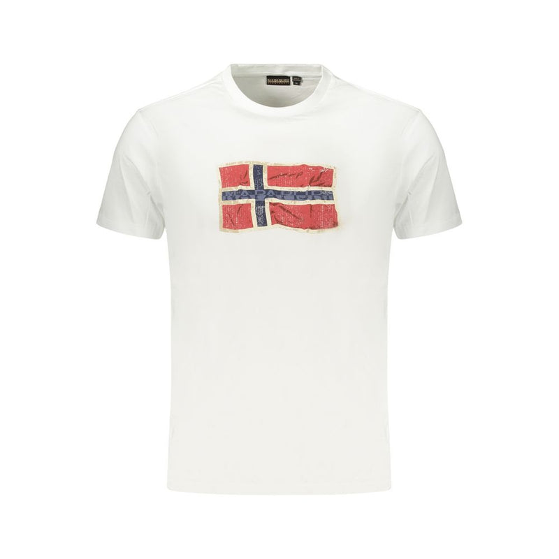 Napapijri White Cotton Men's T-Shirt