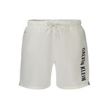 Calvin Klein White Polyester Men's Swim Boxer Shorts