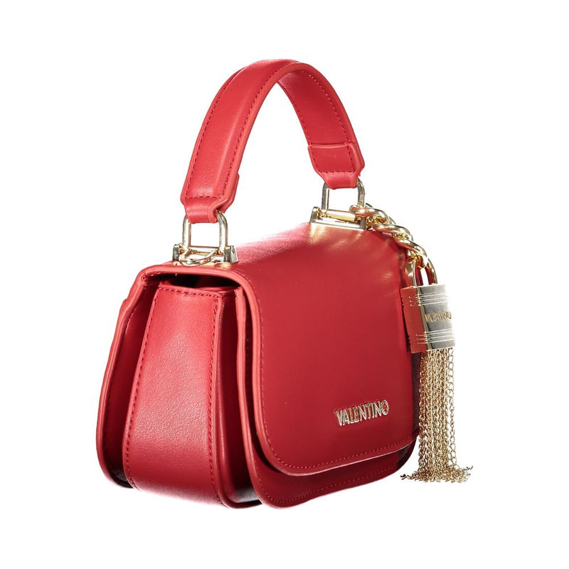 Mario Valentino Rosso Poliuretano Donna Bag with Contrast Details