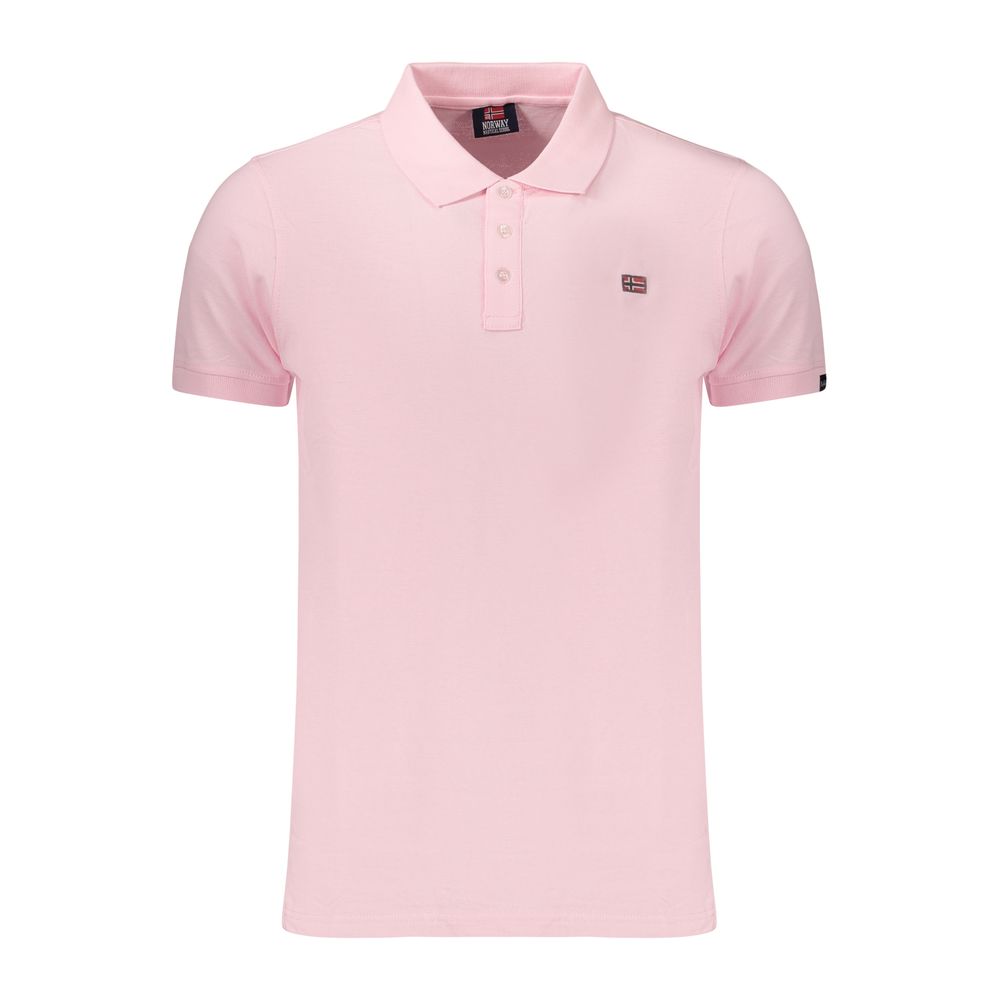 Polo Shirt en Coton Rose pour Homme - Norway 1963