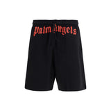 Palm Angels Black Cotton Bermuda Shorts for Men
