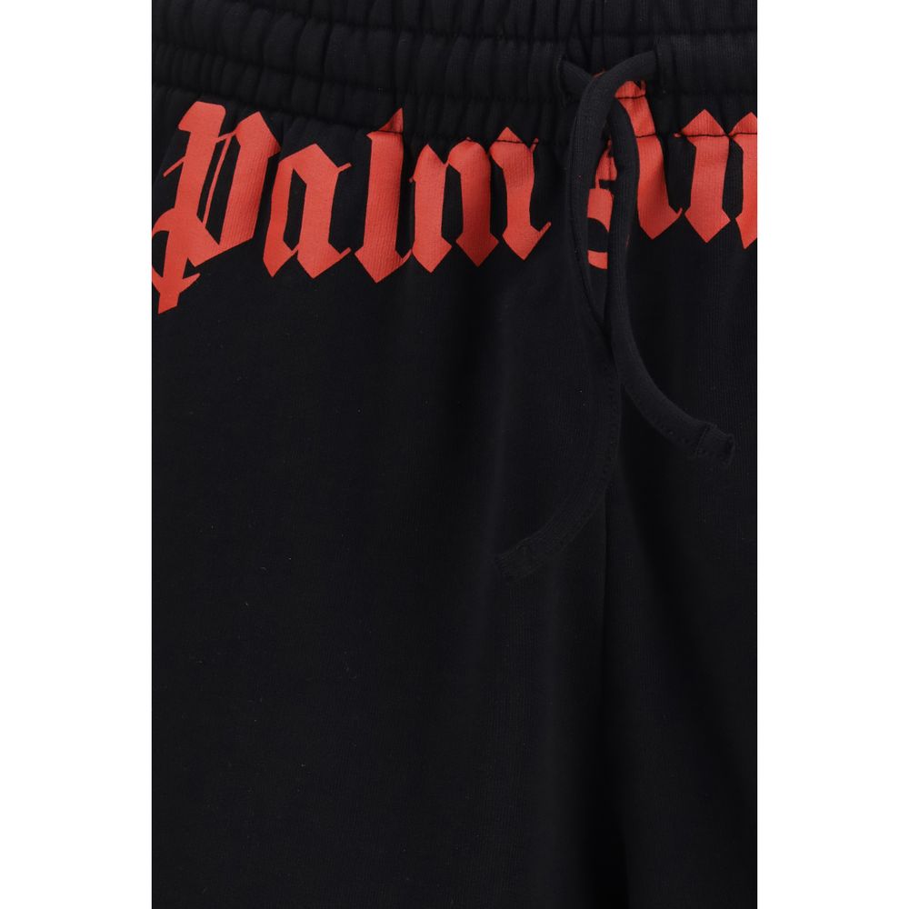 Palm Angels Black Cotton Bermuda Shorts for Men