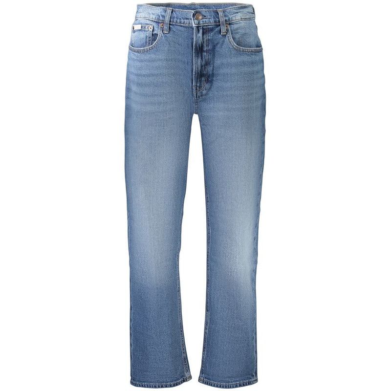 Calvin Klein Blue High-Rise Tapered Women's Jeans