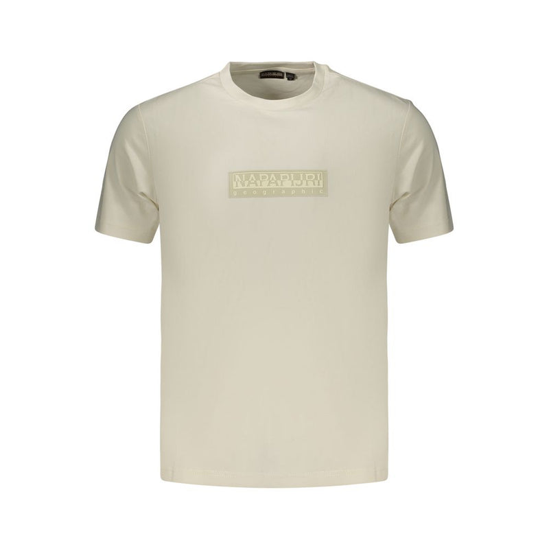 Napapijri White Cotton Men's T-Shirt - Stylish & Comfortable