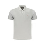 Napapijri Gray Cotton Men's Polo Shirt - Stylish & Comfortable