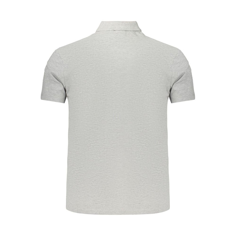 Napapijri Gray Cotton Men's Polo Shirt - Stylish Comfort