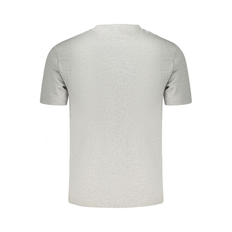 Napapijri Gray Cotton Men's T-Shirt - Stylish & Comfortable