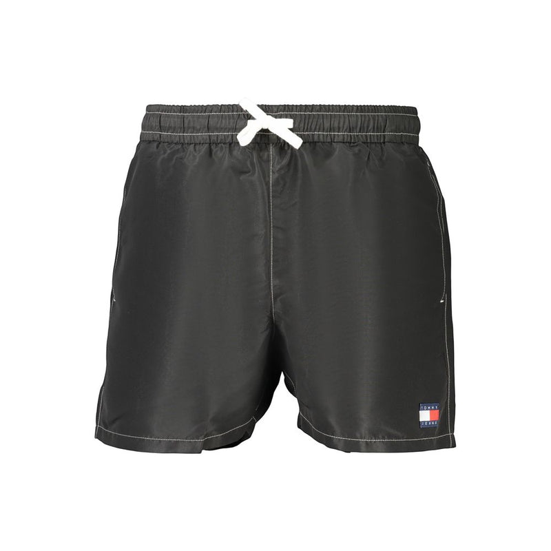 Tommy Hilfiger Black Polyester Men's Swim Boxer Shorts