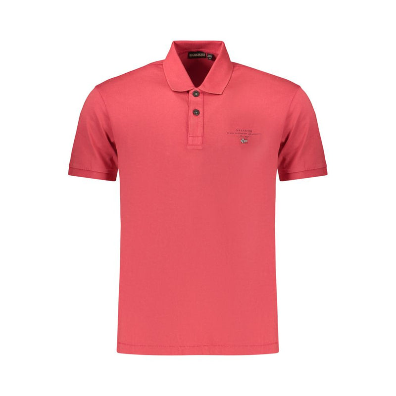Napapijri Rosso Cotton Men's Polo - Stylish Casual Wear