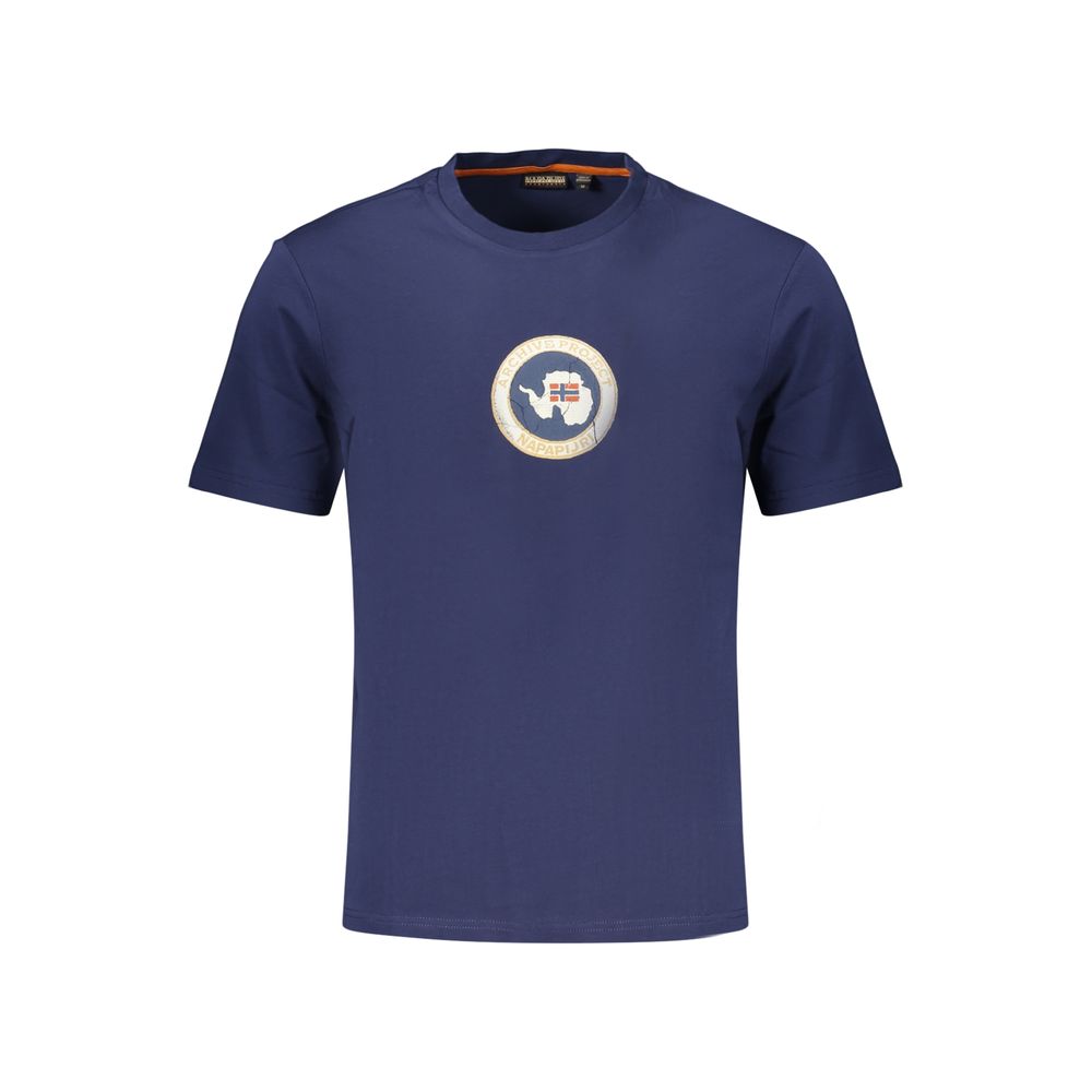 Napapijri Blue Cotton Men's T-Shirt - Effortless Style