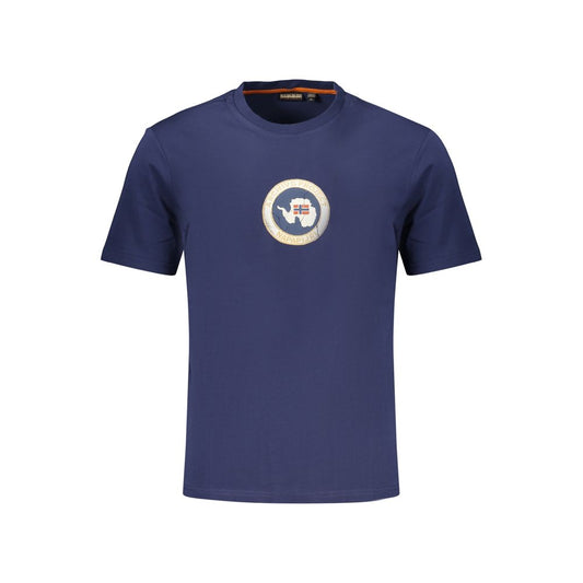 Napapijri Blue Cotton Men's T-Shirt - Effortless Style