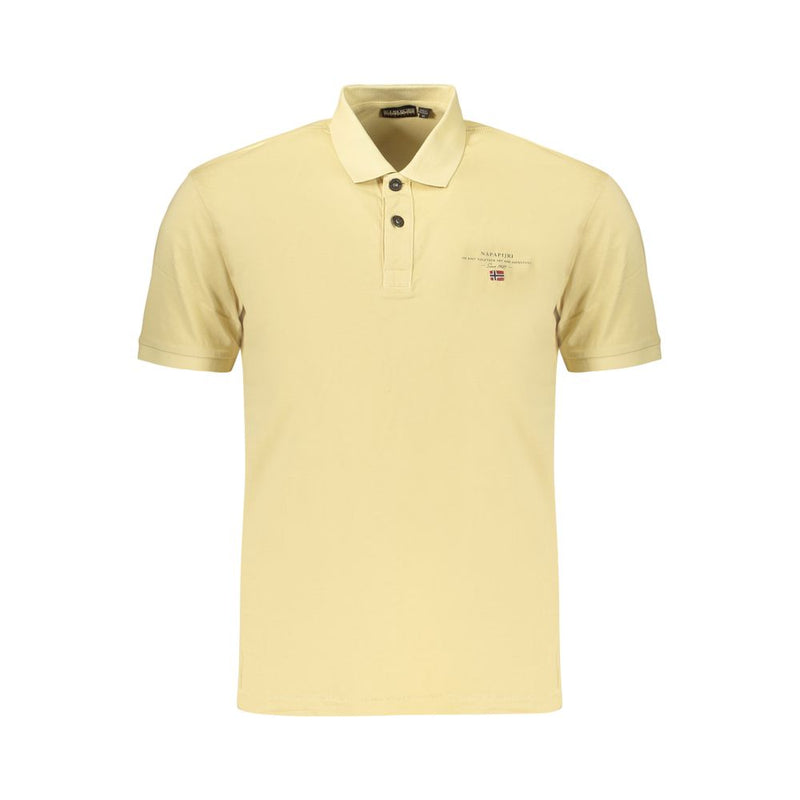 Napapijri Beige Cotton Men's Polo - Stylish & Comfortable