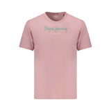 Pepe Jeans Pink Cotton Men's T-Shirt - Stylish & Sustainable
