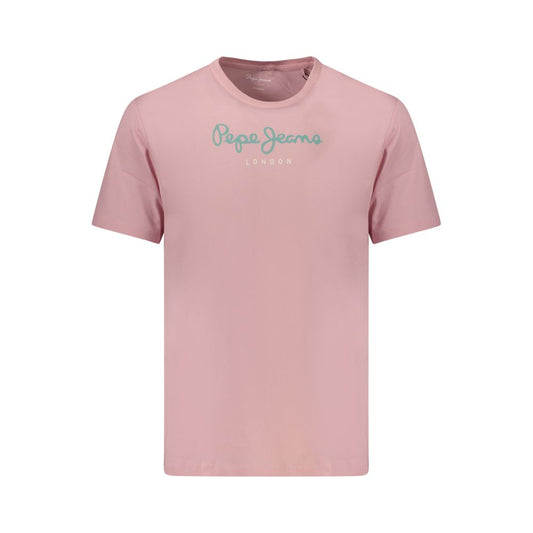 Pepe Jeans Pink Cotton Men's T-Shirt - Stylish & Sustainable