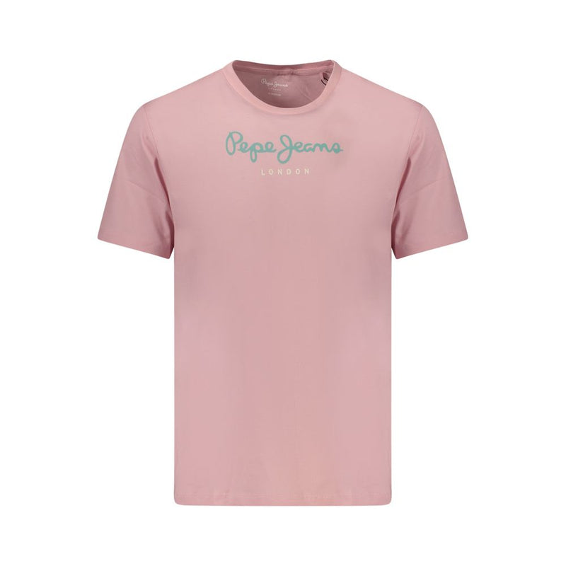 Pepe Jeans Pink Cotton Men's T-Shirt - Stylish & Sustainable