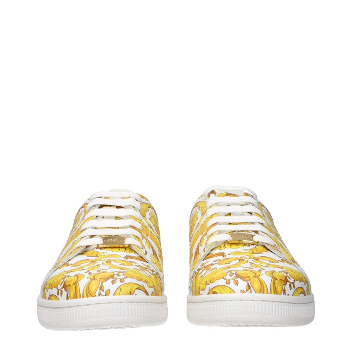 Versace White Leather Sneakers for Men