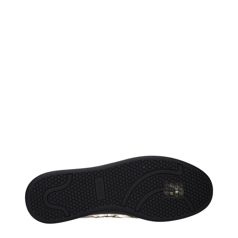 Versace Black Leather Chunky Sneakers for Men