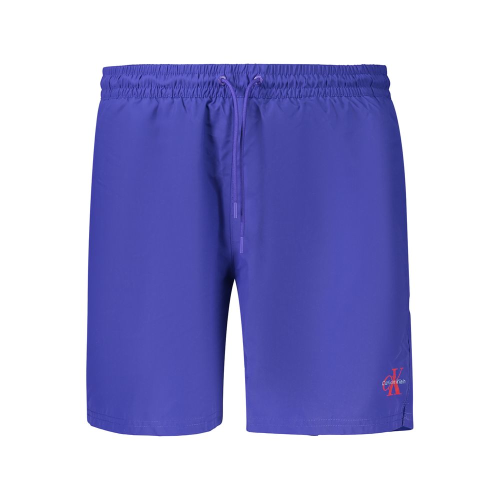 Calvin Klein Blue Polyester Men's Swim Boxer Shorts