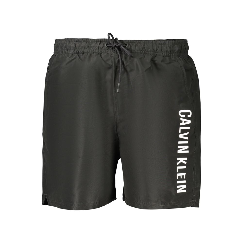 Calvin Klein Black Polyester Men's Swim Boxer Shorts