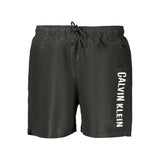 Calvin Klein Black Polyester Men's Swim Boxer Shorts