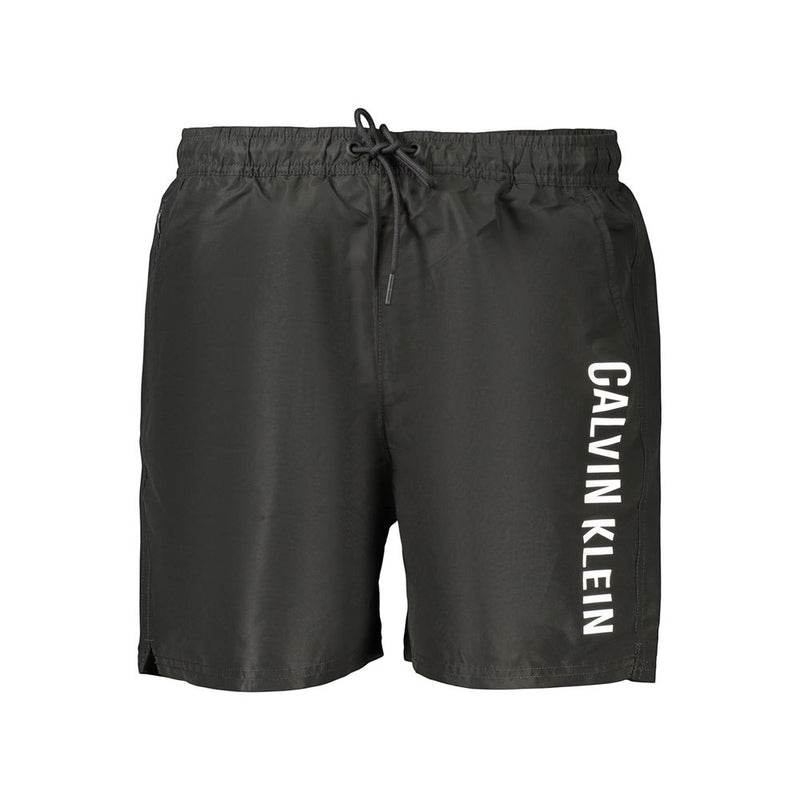Calvin Klein Black Polyester Men's Swim Boxer Shorts