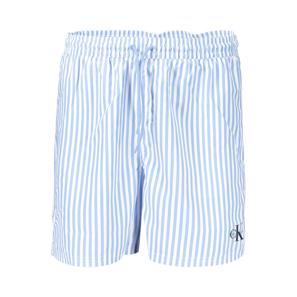 Calvin Klein Striped Sky Blue Men's Swim Boxer Shorts