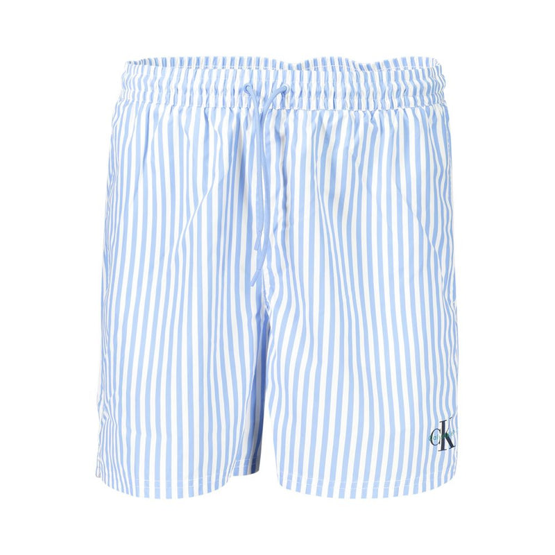 Calvin Klein Striped Sky Blue Men's Swim Boxer Shorts