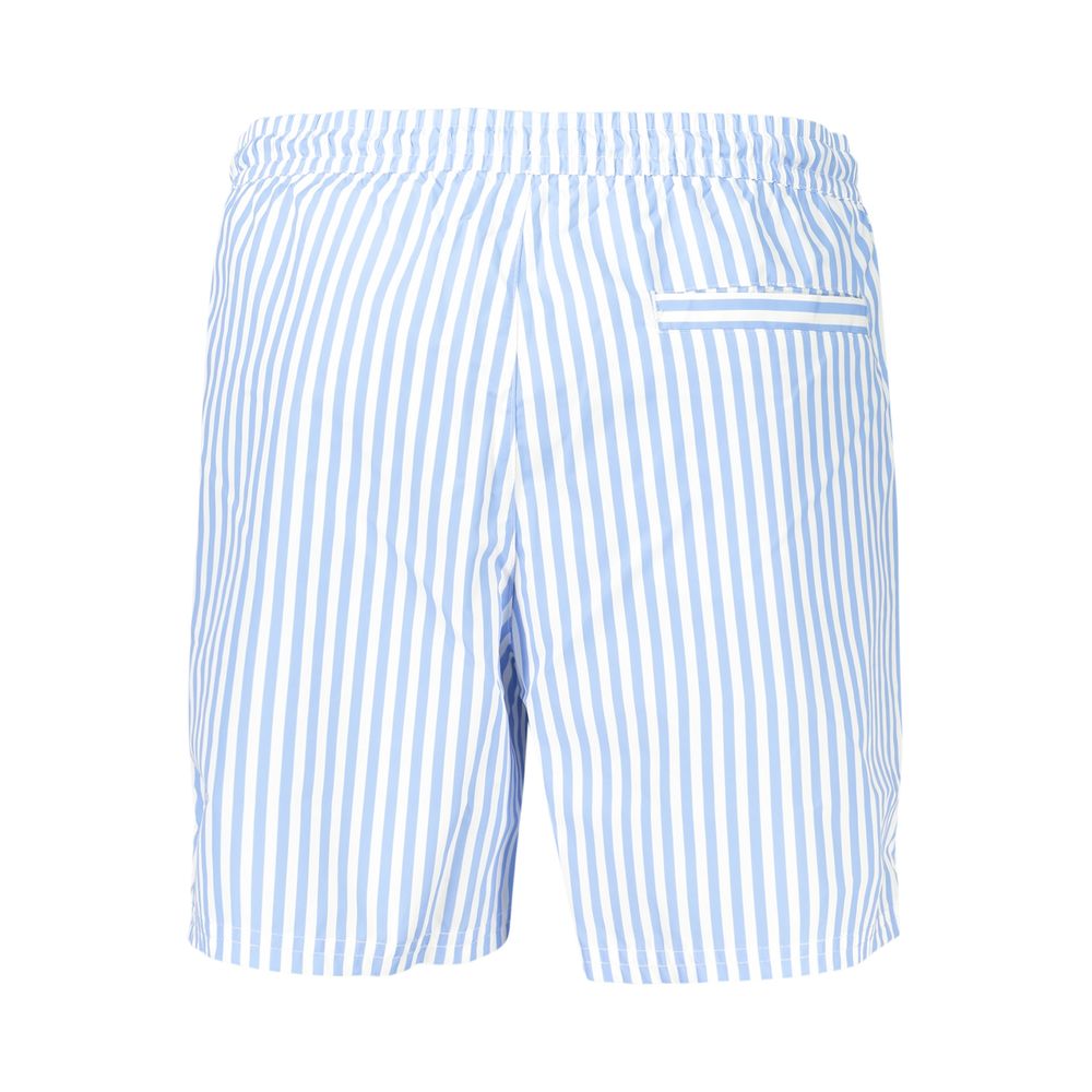Calvin Klein Striped Sky Blue Men's Swim Boxer Shorts
