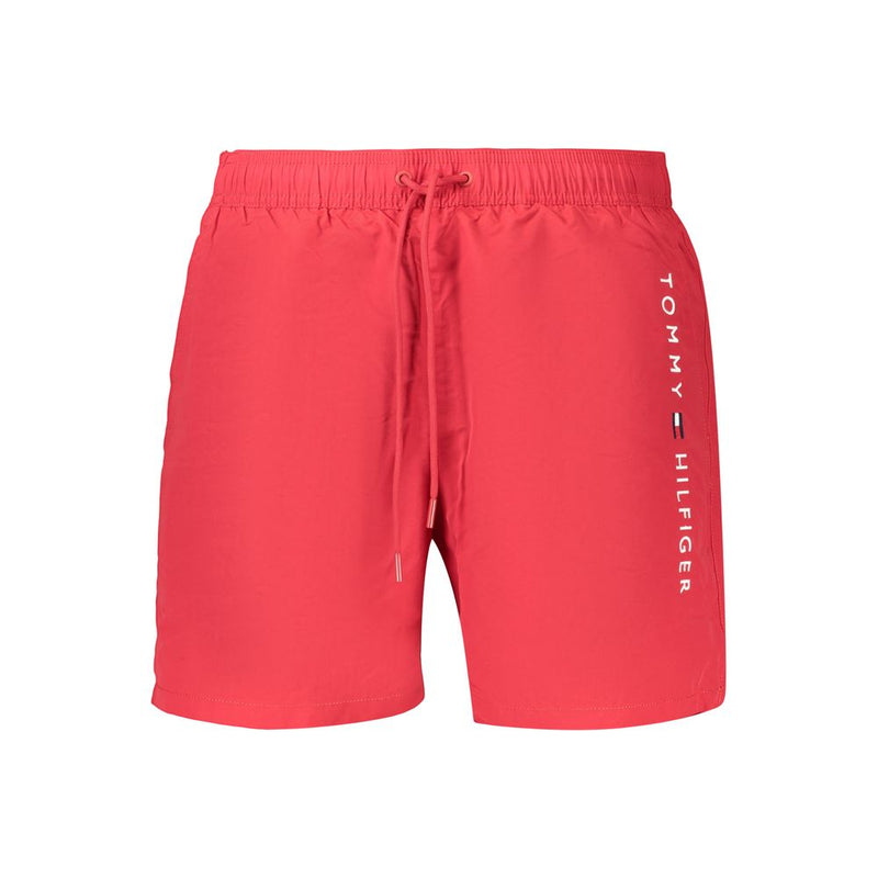 Tommy Hilfiger Rosso Polyester Men's Swim Boxer Shorts