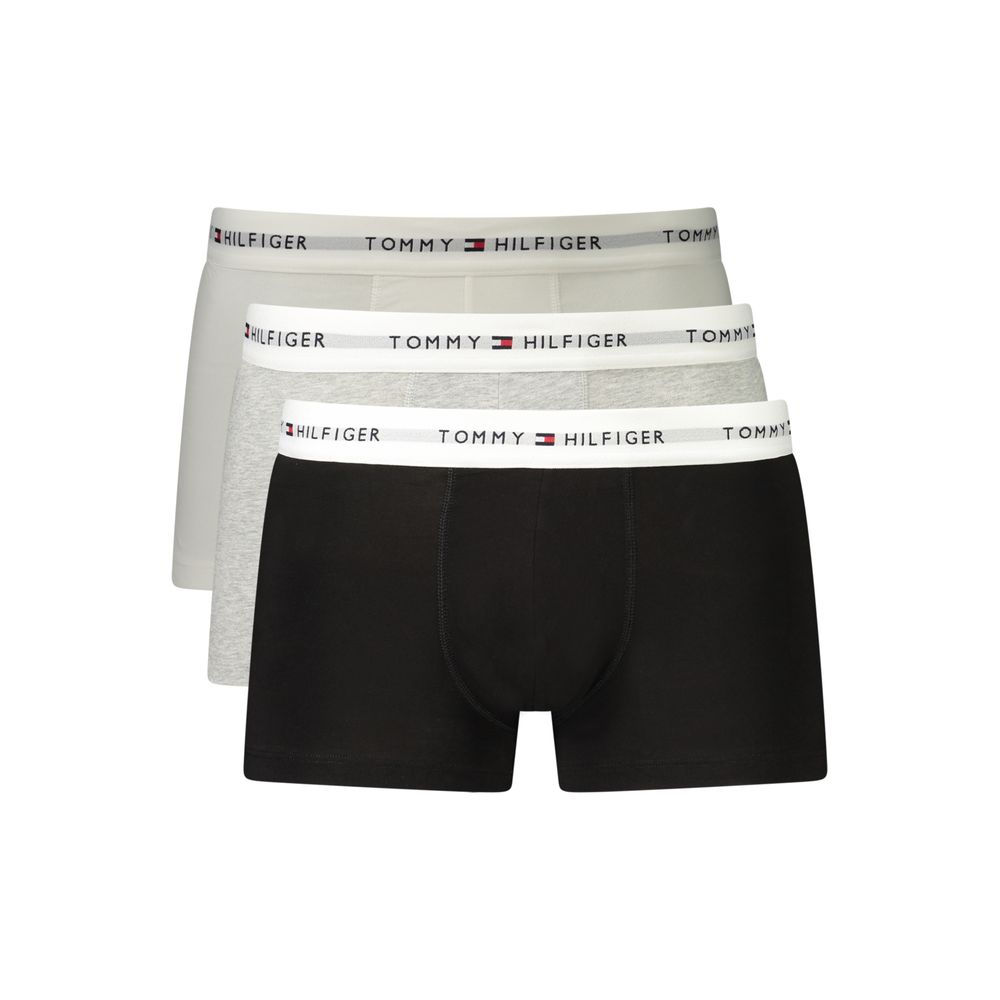 Tommy Hilfiger Grey Cotton Men's Boxer Shorts - Tri-Pack