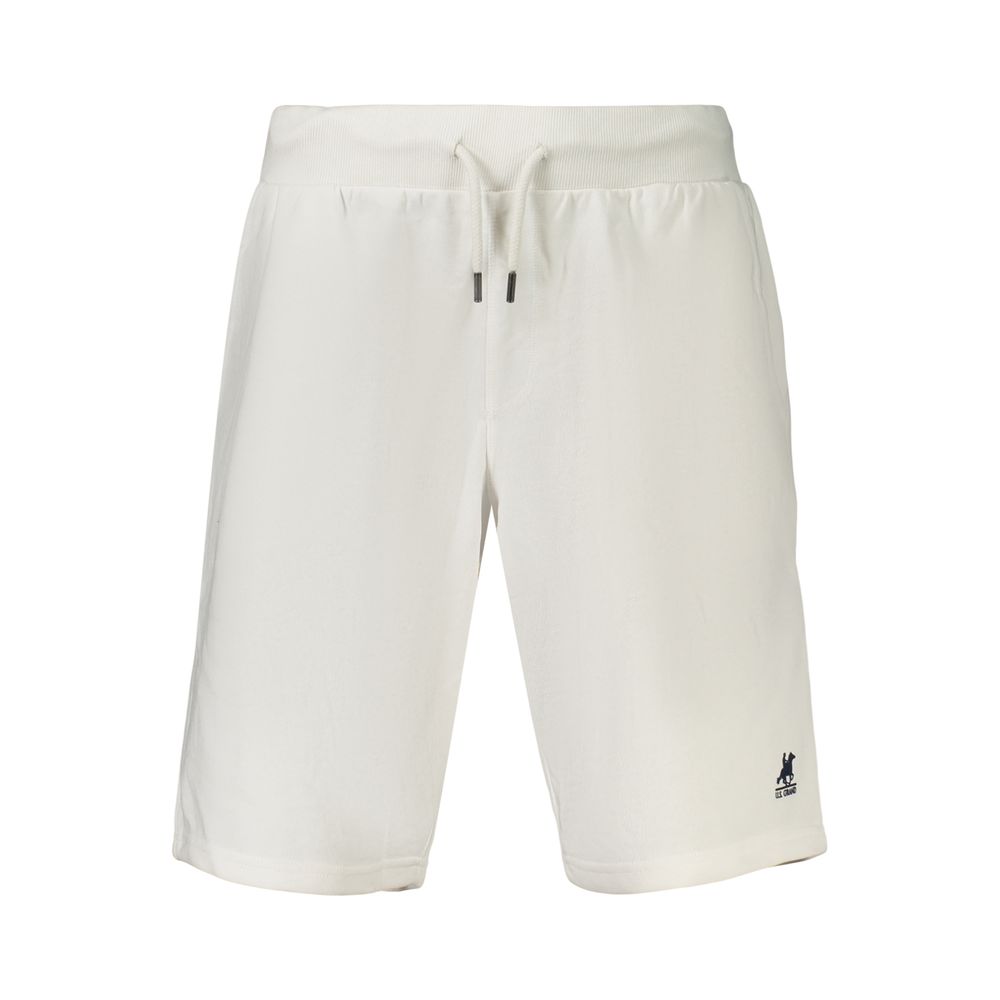 U.S. Grand White Cotton Men's Sports Shorts