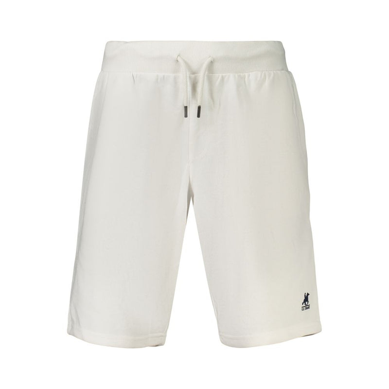 U.S. Grand White Cotton Men's Sports Shorts