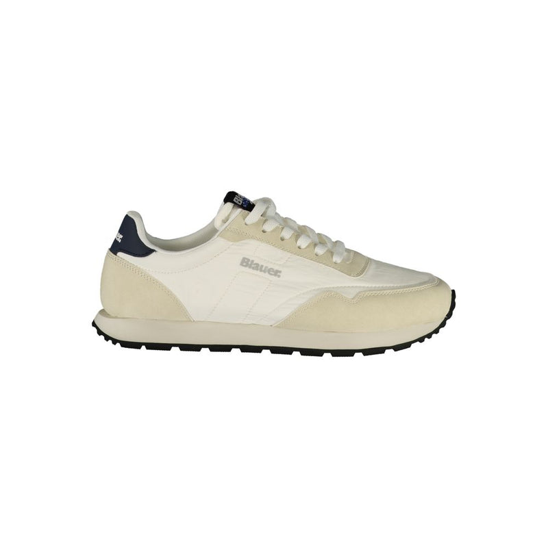 Blauer Bianco Polyester Men's Sneaker - White