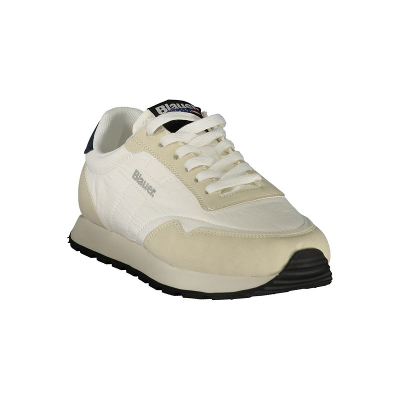 Blauer Bianco Polyester Men's Sneaker - White