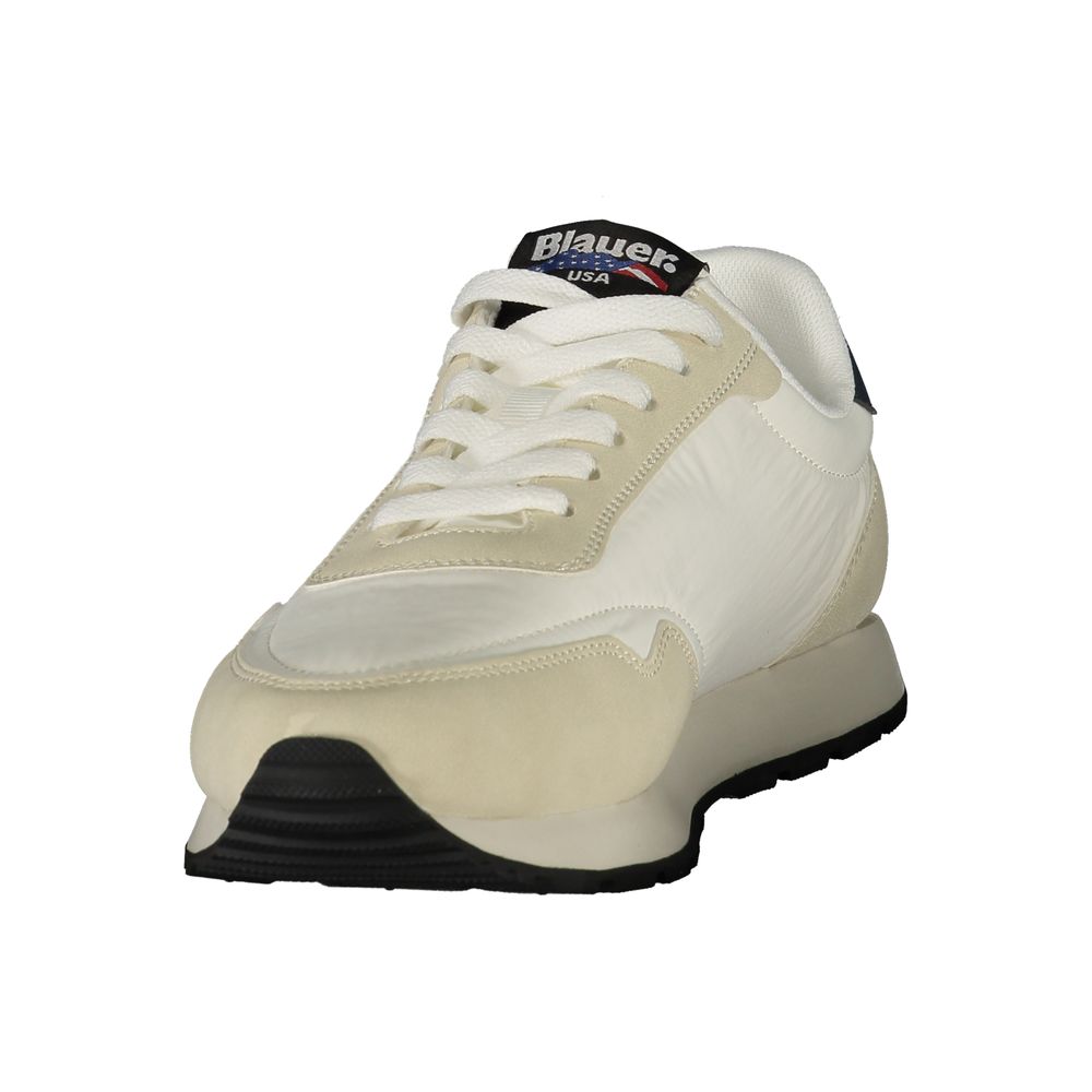 Blauer Bianco Polyester Men's Sneaker - White