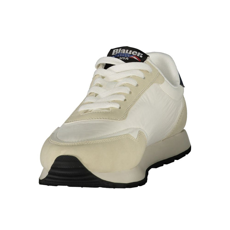 Blauer Bianco Polyester Men's Sneaker - White