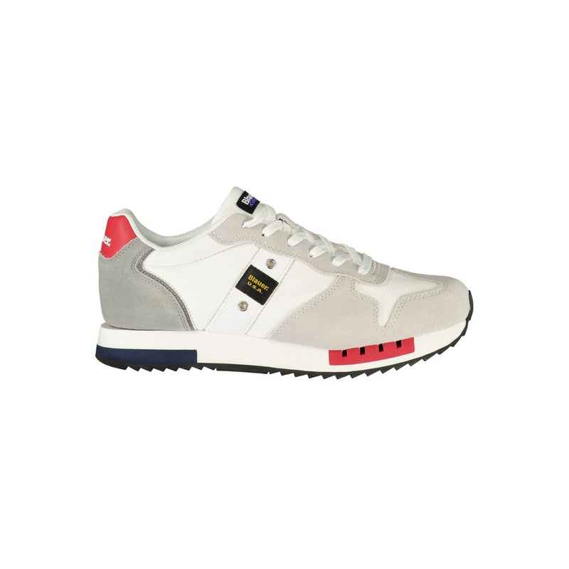 Blauer White Polyurethane Men's Sneaker - Stylish & Comfortable