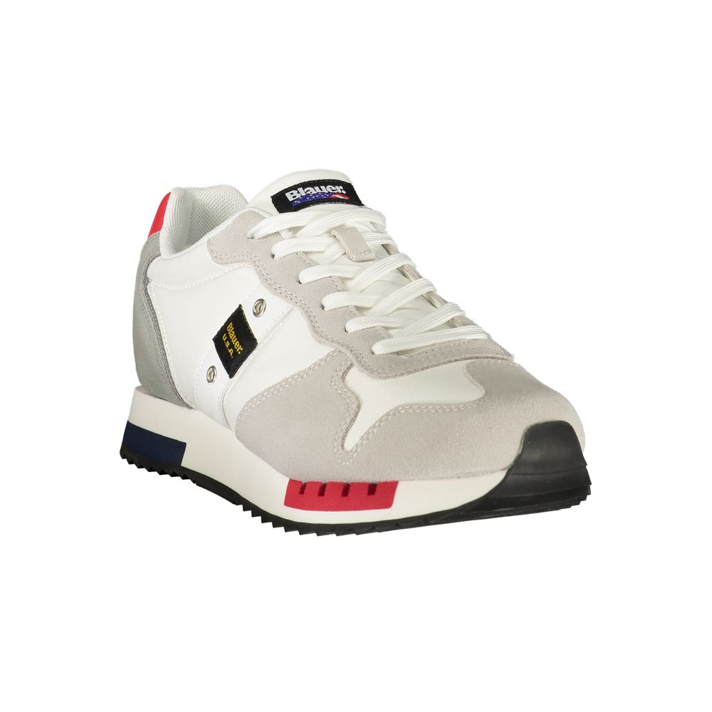Blauer White Polyurethane Men's Sneaker - Stylish & Comfortable