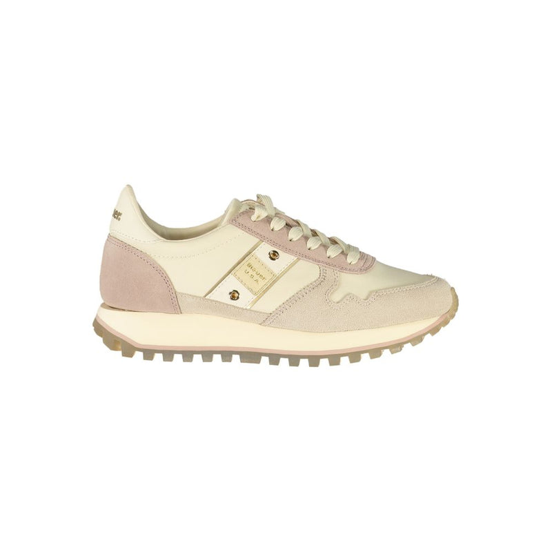 Blauer Beige Leather Women's Sneaker - Stylish & Comfortable