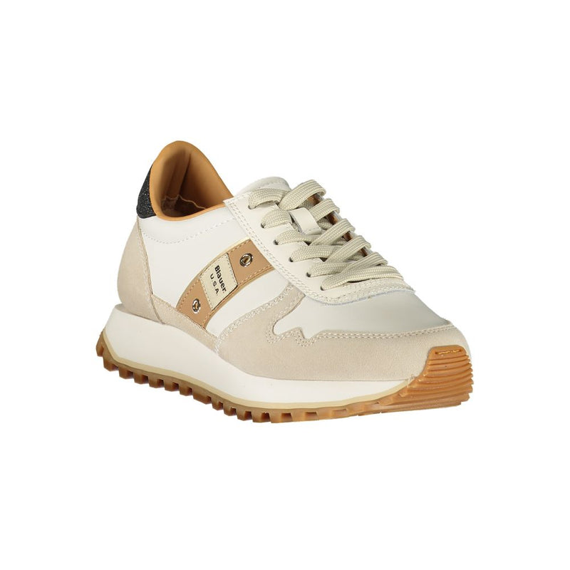 Blauer Bianco Polyurethane Donna Sneaker - Élégance Sportive