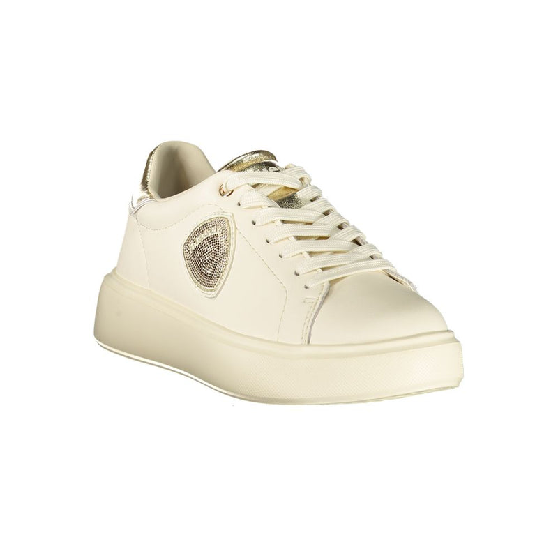 Blauer Beige Leather Women's Sneakers - Stylish Comfort
