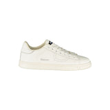 BLAUER White Polyurethane Men's Sneaker - Stylish Comfort