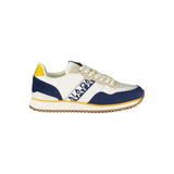 Napapijri Men's White Polyester Sneakers with Blue Details