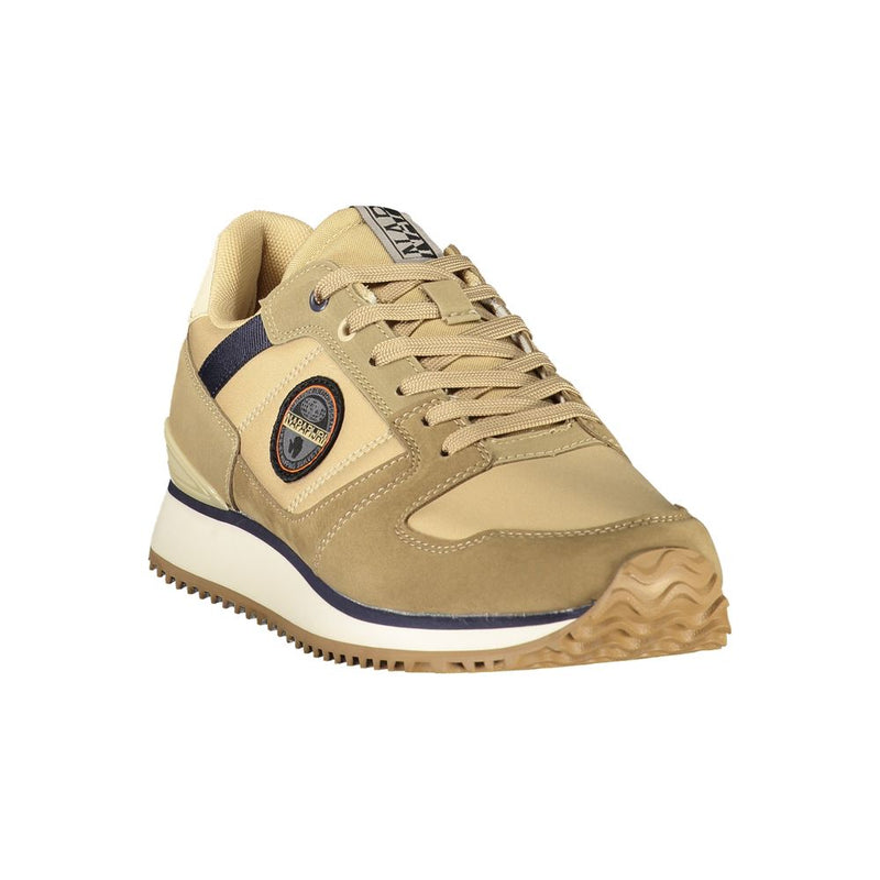 Napapijri Brown Polyurethane Men's Sneaker - Stylish Comfort