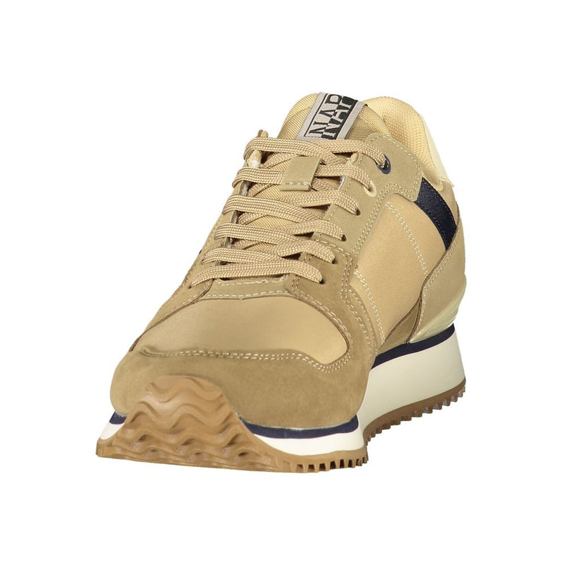 Napapijri Brown Polyurethane Men's Sneaker - Stylish Comfort