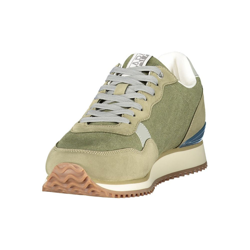 Napapijri Green Polyester Athletic Sneakers for Men