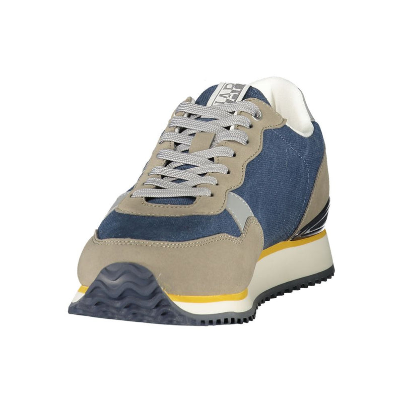 Napapijri Blue Polyester Athletic Sneakers for Men